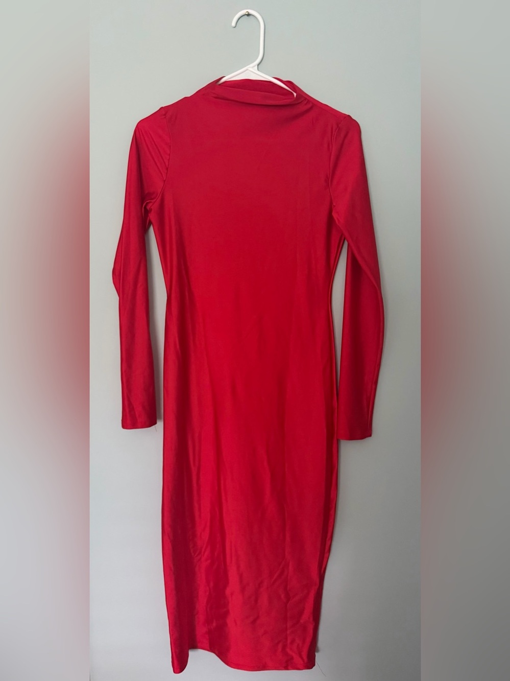 Akira Red Long Sleeve Midi Dress